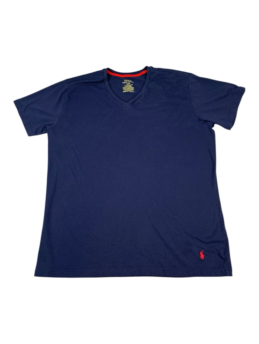 Polo Ralph Lauren Men's Supreme Comfort V-Neck T-Shirt Navy Blue Size Large